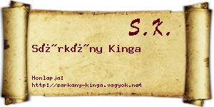 Sárkány Kinga névjegykártya