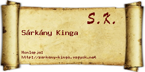 Sárkány Kinga névjegykártya