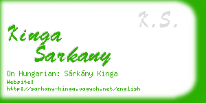 kinga sarkany business card
